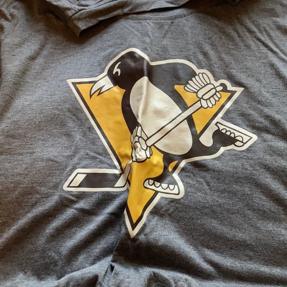 Gray Pittsburgh Penguins Logo T-Shirt